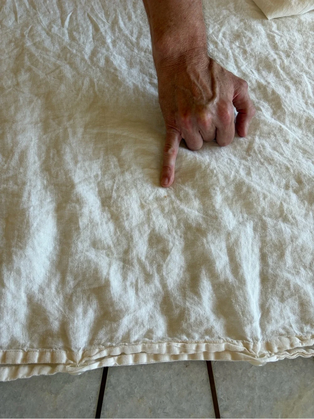 Washed European Linen Duvet Cover - Cream